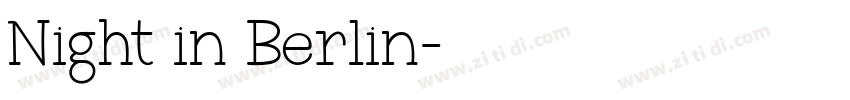 Night in Berlin字体转换